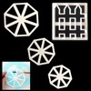 DaNaRaa Plastic Mini House Bamboo Fence Pennant Cookie Cutters Cakecup