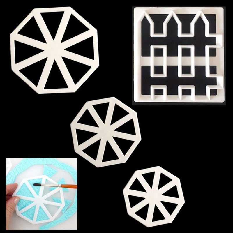 DaNaRaa Plastic Mini House Bamboo Fence Pennant Cookie Cutters Cakecup