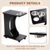 Sintuff Portable Poker Table Drink Carts with Casters and Built-in