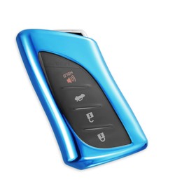 Kimity for Lexus Key Fob Cover, Stylish Soft TPU Key Case for Lexus ES LC LS (2018-2022), GX UX (2019-2022),NX/RC (2022) Fob Shell Series Keyless Entry Smart Car (Blue, B)