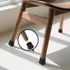 Zinkebol 4 PCS Black Round Rubber Chair Leg Caps Tips,