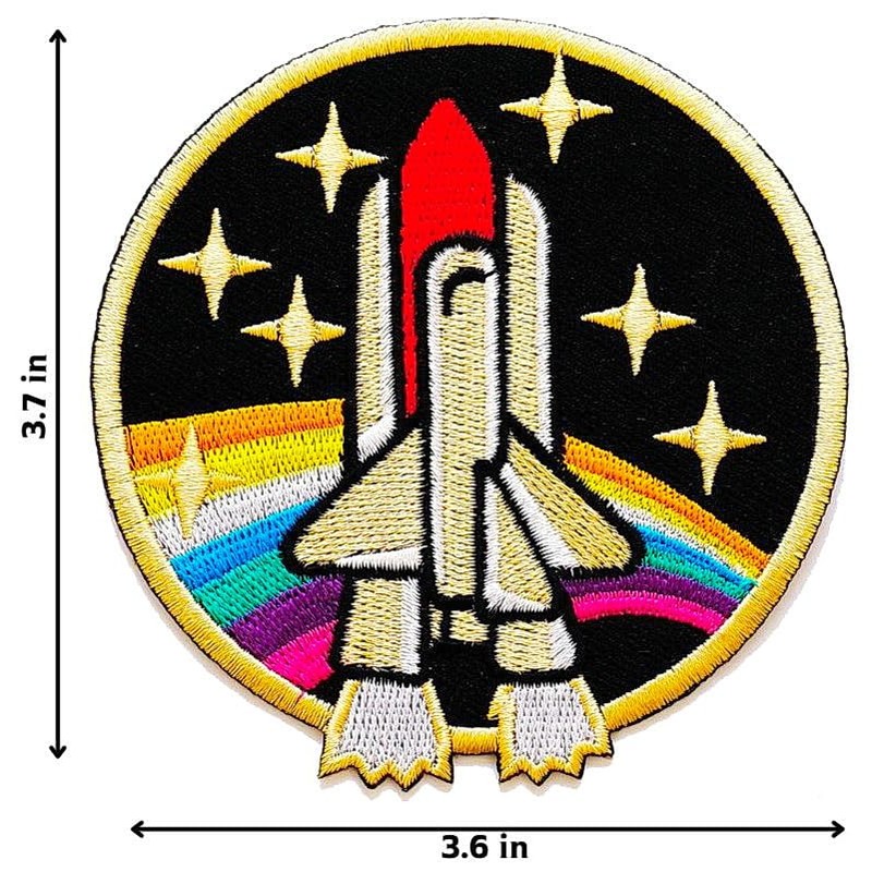 Spaceship Space Shuttle Embroidered Iron on Patch Applique Astronaut Patch
