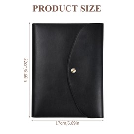 Book cover A5 made of vegan leather (PU), book bag with notebook - for DIN A5 calendar/book/travel diary, book cover A5 refillable - with pen loop and space for stickers/sheets etc.