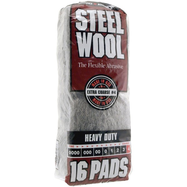 Homax Products 106107 16 Homax Steel Wool Pad, No Grit, Gray, Count