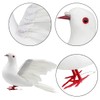 2PCS Large White Flying Doves 9.5-Inch Artificial Simulation Foam Bird