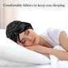 Black Silk Soft Bonnet Double Layer for Sleeping with Face