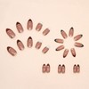 Pack of 24 False Nails, Almond Short, Shiny Nails for