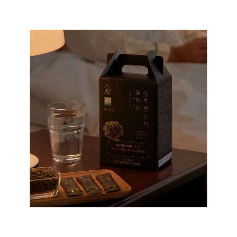 Organic Maru 유기농마루 흑하랑 상추환 스틱 50개입 Organic Maru Heukhartang