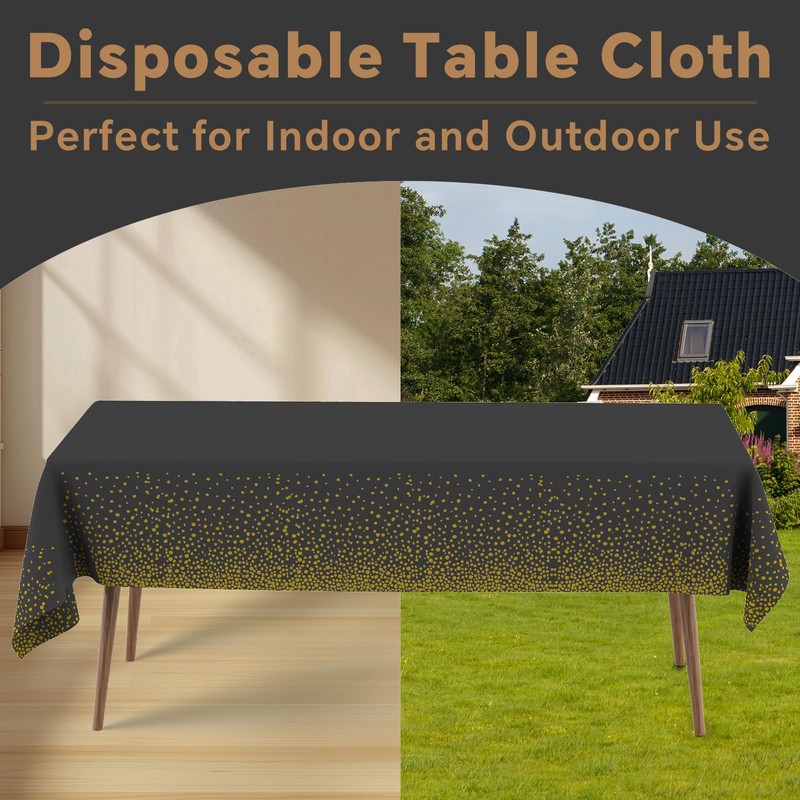 Fantastshop Plastic Tablecloths Disposable - 6 Packs 54 x 108