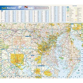 Maryland State Wall Map - 20.75" x 18.5" Laminated