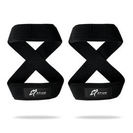 Correa de elevación acolchada con figura 8, Straps para Peso Muerto, Entrenamiento de Fuerza y Gimnasio, Muñequeras para levantamiento