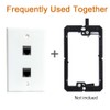 BOPLAT 2 Port Ethernet CAT7 Wall Plate Female to Female