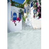 Laeacco 5x7ft Greece Backdrop Romantic Santorini Wedding Photo Backdrop Aegean