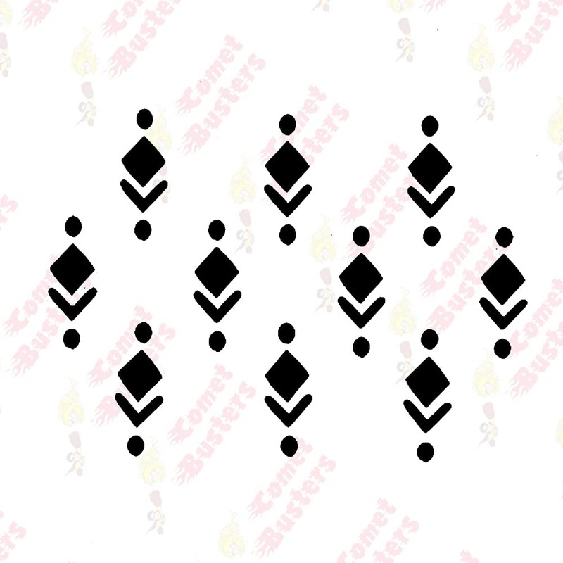 Comet Busters Traditional Black Bindis With Dot