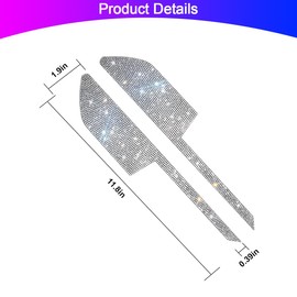 LKAHG Car Reflective Stickers, 2PCS Anti-Collision Vehicle Side Bumper Warning Reflective Strip, Safety Reflective Protection Tape, Universal Automotive Exterior Motorcycle Accessories (White)