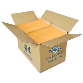 Large Kraft Bubble Mailers 9.5x14.5 inch #4 | Self Seal Padded Envelopes Cushioned Bubble Mailer | Usable Size 9.5x13.5 | Lightweight mailing Shipping Bags | 100 Pack Bulk | USA Made