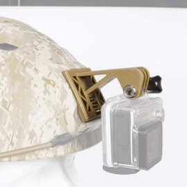 AOUTACC Tactical Helmet Accessories Camera Excavator Mounts for GoPro Helmet or NVG Helmet Base Bracket (Tan)