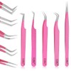 HADIZ Fabir Tip Eyelash Extension tweezers Lash Tweezer Japanese Steel