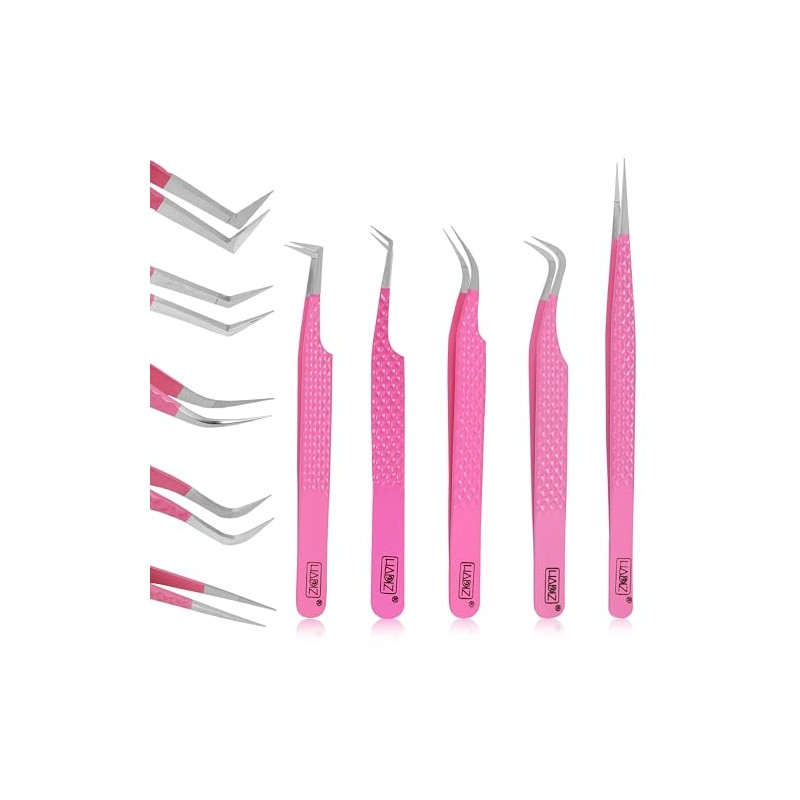 HADIZ Fabir Tip Eyelash Extension tweezers Lash Tweezer Japanese Steel