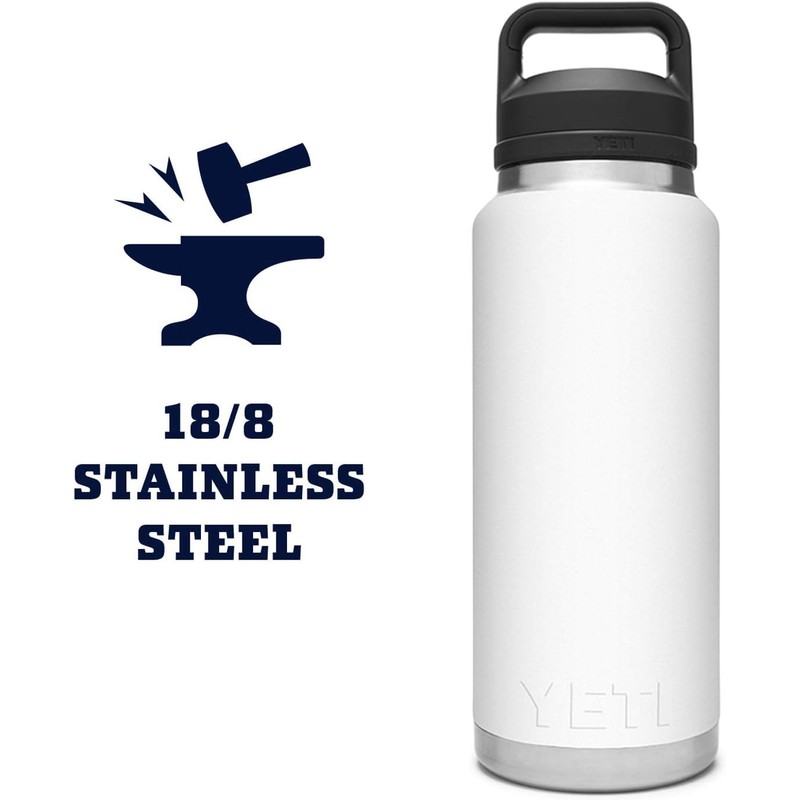 YETI Rambler 36 oz Bottle, Leakproof, Vacuum Insulated, Stainless Steel