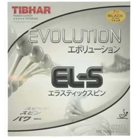 Tibhar Evolution EL-S Table Tennis Rubber (Black, 1,7 - 1,8 mm)