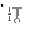 GARDINIA Kira Series Ceiling Support for Curtain Pole with Metal