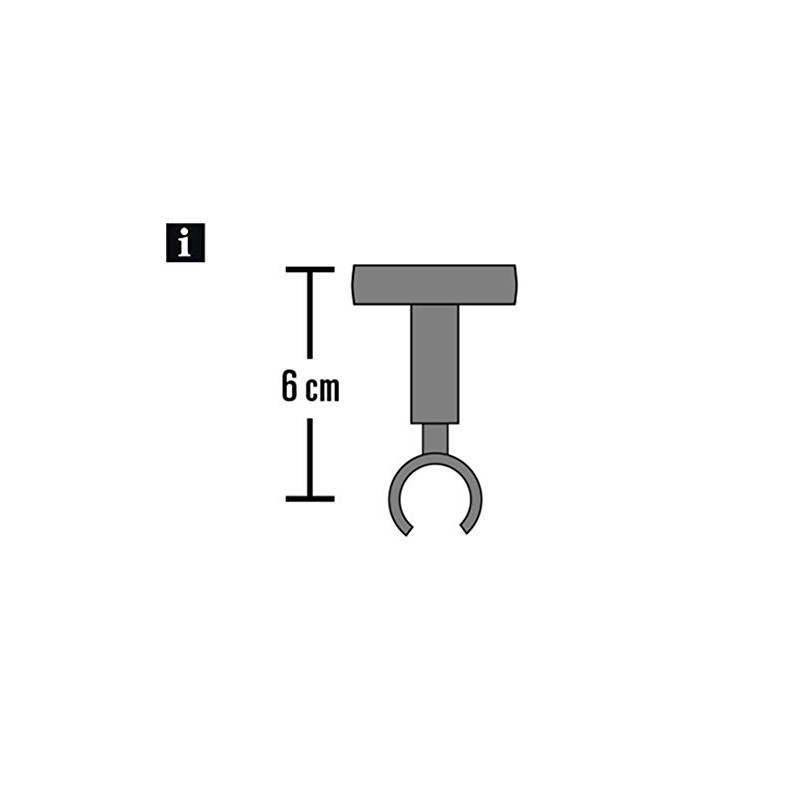 GARDINIA Kira Series Ceiling Support for Curtain Pole with Metal