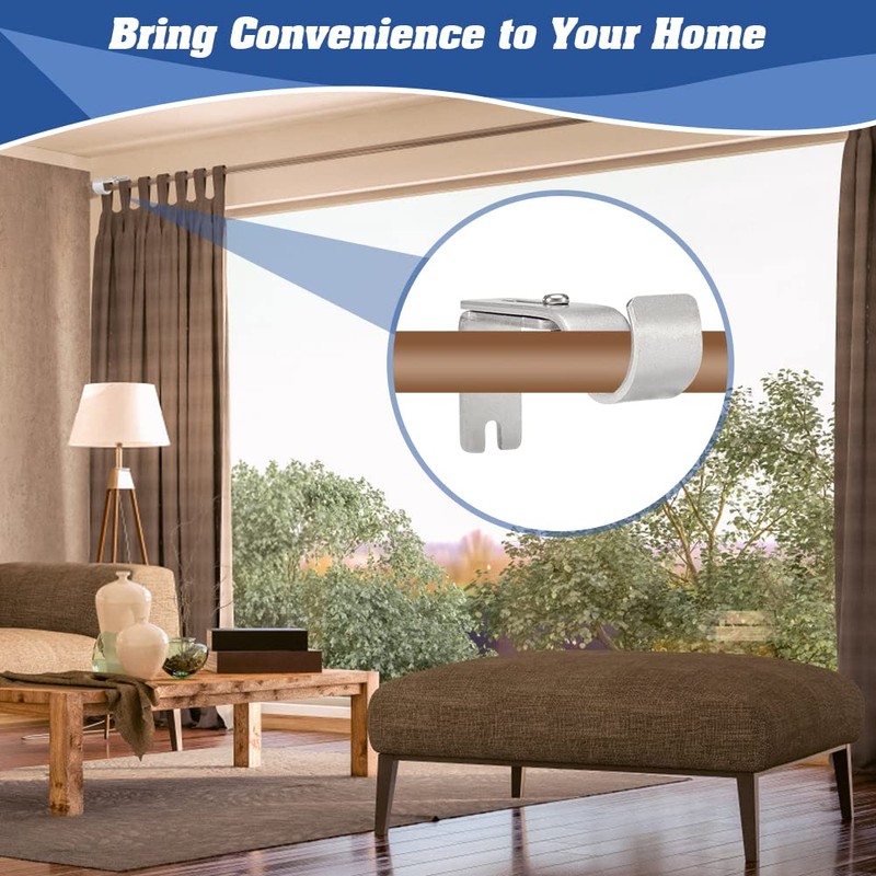 Creatyi Adjustable Curtain Rod Brackets - Heavy Duty 1 Inch