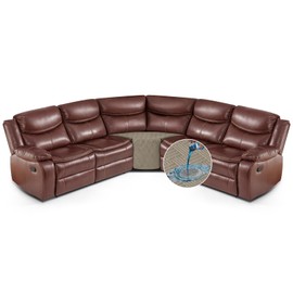 KinCam Waterproof Recliner Sectional Couch Covers, Oversized Reclining Sofa Covers for L Shape Couch, Non Slip Couch Cover for Sofa Washable Slipcover (1 Seat Corner Cover, Khaki)