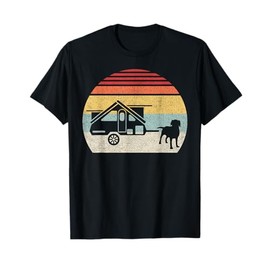Catch Some Rays Retro Vintage Dog Aliner A-frame Travel Trailer T-Shirt