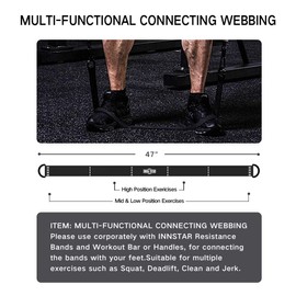 INNSTAR - Bandas de resistencia, accesorios para ejercicios en casa, gimnasio, entrenamiento de cuerpo completo (correa multifuncional)