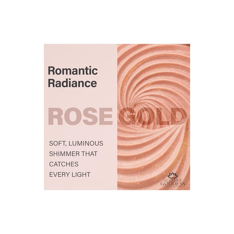 GLIMMER GODDESS Body Shimmer Butter for Glowing Skin, Rose Gold