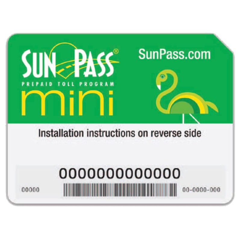 Florida SunPass Mini Sun Pass Sticker - New Version