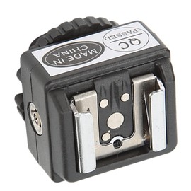 Hot Shoe Adapter with PC Synchronization Port for D SLR C N2 Flash to Camera