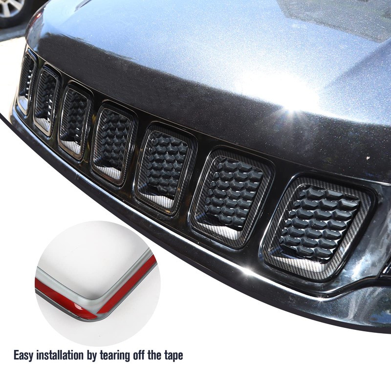 JeCar Rejilla Inserts ABS Front Grill Cover Exterior Accesorios para