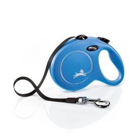 Flexi New Classic Tape Blue Large 8m Retractable Dog Leash/Lead for dogs up to 50kg/110lbs