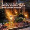 TomCare Solar Metal Flickering Flame Torches Waterproof Outdoor Heavy Duty