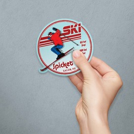 RetroPlanet Vinyl Sticker: Ski Spicket Hill, Massachusetts, Vintage New England Souvenir