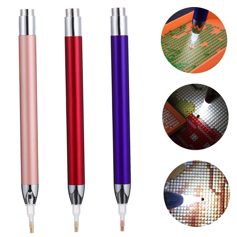 Operitacx 2sets DIY Diamond Art Pens Set Luminous Drill Pen