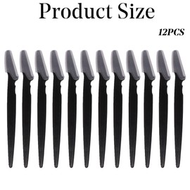 Dermaplaning Blades for Face - Face Razor for Women | Eyebrow Razor & Face Shaver for Women | Facial Hair Removal for Women | Dermaplane Razor for Women Face, 12 pc (Black)