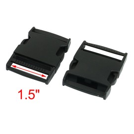 Sourcingmap Plastic Backpack Bag Strap Side Quick Release Buckle 45mm Width 2pcs Black