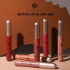 / Z Conjunto De 6 Batons Mate Lip Brilho À