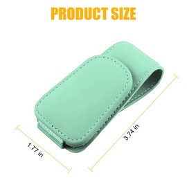AICEL Sunglasses Holders for Car Sun Visor, Leather Eyeglasses Hanger Mounter, Magnetic Glasses Holder and Ticket Card Clip, Auto Interior Accessories Universal for SUV Pickup Truck (Light Green)