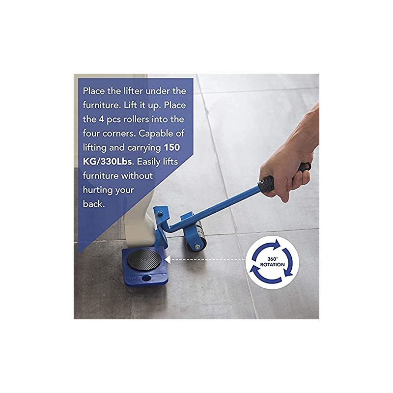 Furniture Transport Roller Set 5 Pieces - 4 Furniture Rollers