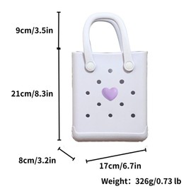 Lopqix Mini Small Beach Tote Bag for the Beach Boat Pool Sports, Bitty Small Charms Crossbody Tote