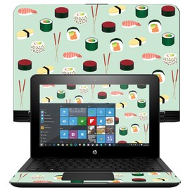 MightySkins Skin Compatible with HP x360 Convertible 11" (2017) – Sushi | Protective, Durable, and Unique Vinyl Decal wrap Cover | Easy to Apply, Remove, and Change Styles | Made in The USA