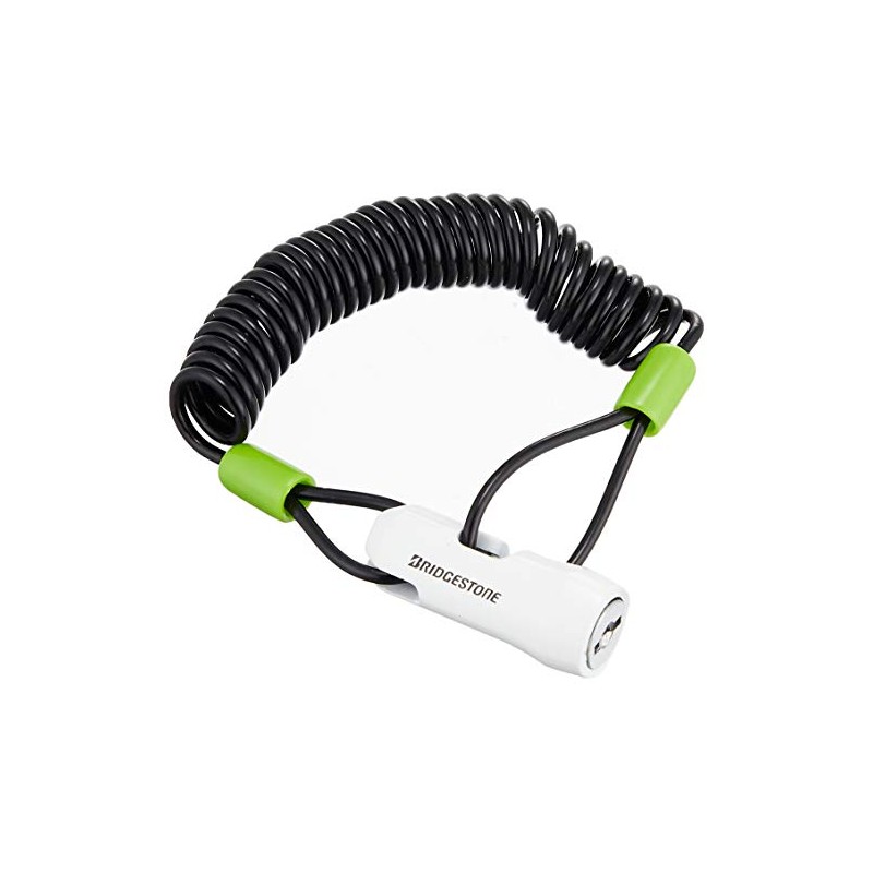 Bridgestone WL-SP1 Compact Wire Lock, Bicycle, Key, White, Anti-Theft, Burglary,