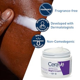 CeraVe - Renewing System, Crema de noche renovadora para la piel, 1.7 onzas
