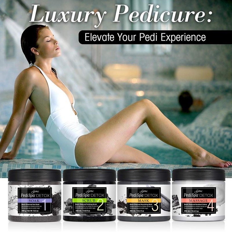 Gena Pedi Spa Detox Black Charcoal for Feet Detox and