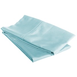 Superior Egyptian Cotton 530 Thread Count Pillowcases, Set of 2 Pillow Cases, Modern, Solid Classic Pillow Case Cover, Ultra-Soft Comfort Basics, Bedding Essentials, Bed Accents, King Size, Light Blue